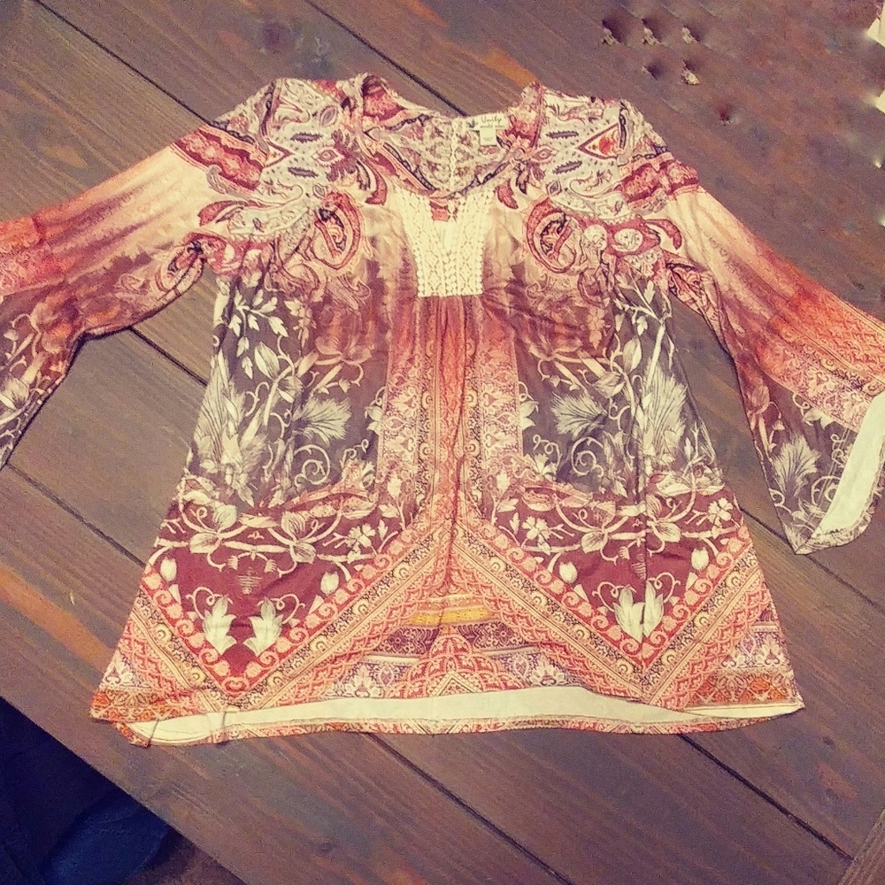 Brown, rust fun top
